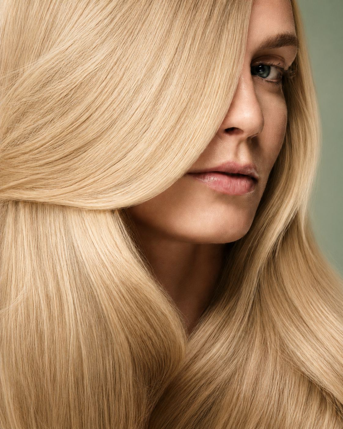 Blonde hair showing tonal change from Florida sun and pool water