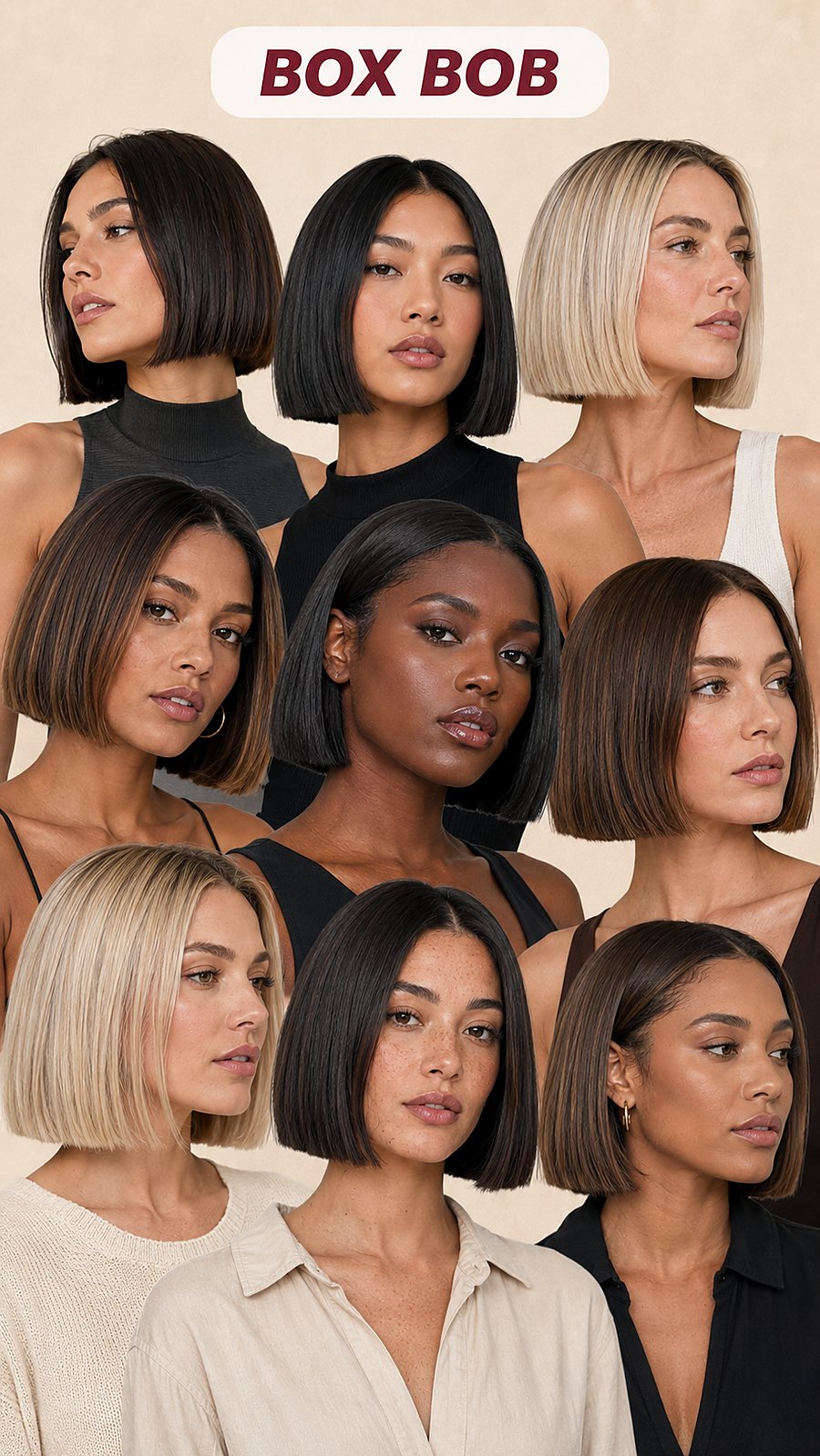 The box / solid bob &mdash; reference board, Touch&eacute;e Organic Salon