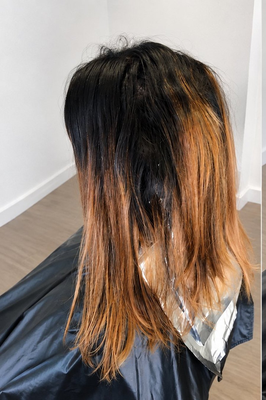 Banded box colour before corrective work, Touch&eacute;e Organic Salon, Juno Beach